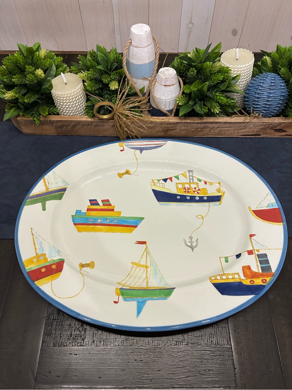 Studio Nova Yacht Race Oval Serving Platter